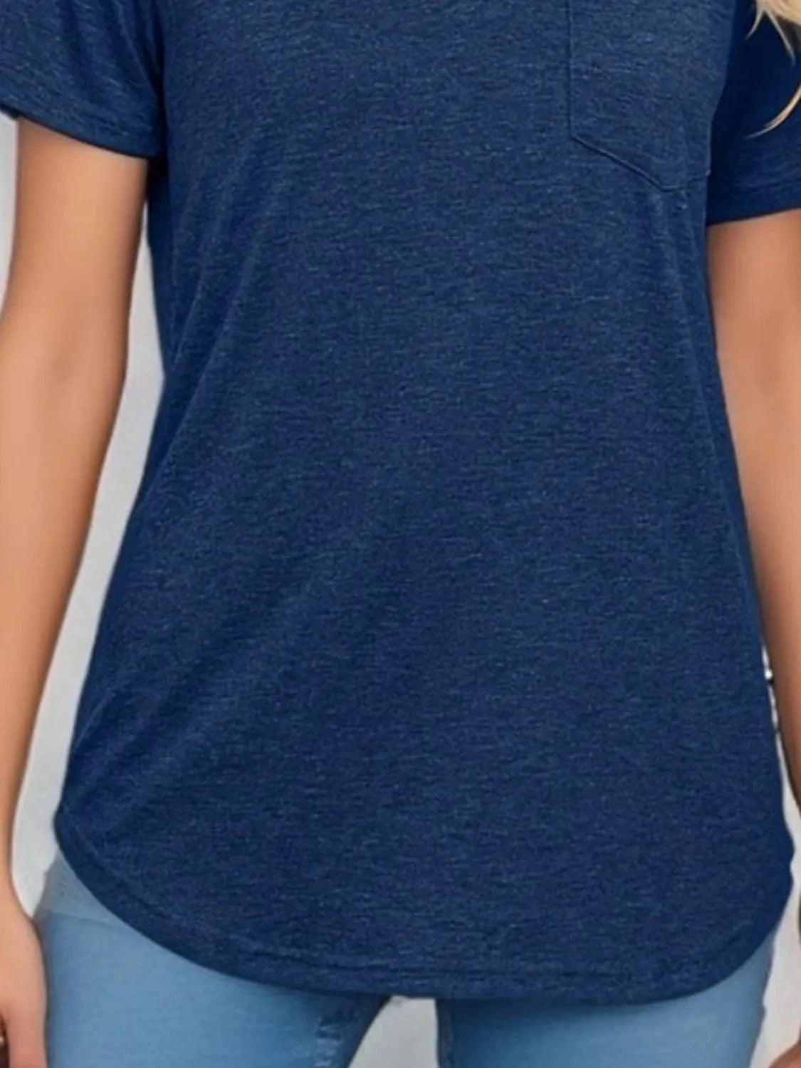 Trendsi TOP Johnny Collar Short Sleeve Top