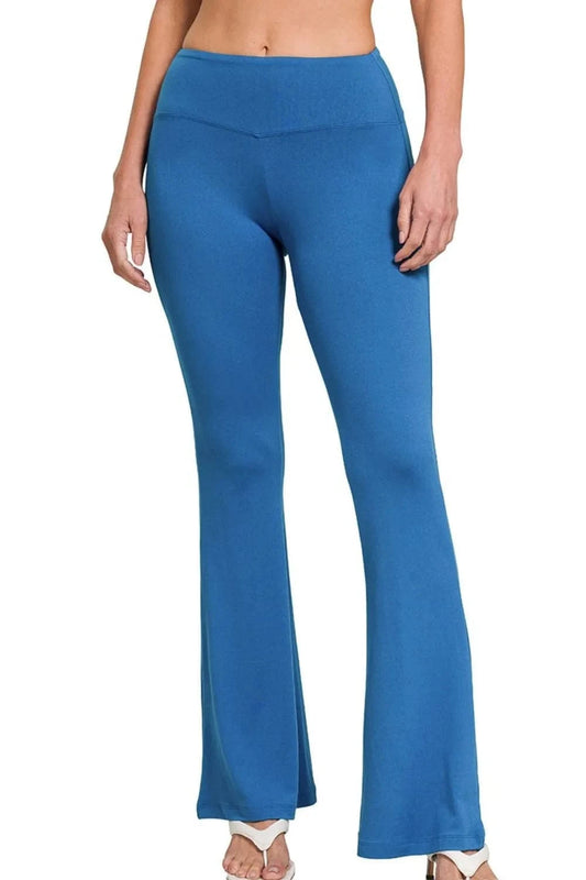 Trendsi tracksuit CLASSIC BLUE / S/M Zenana Buttery Soft Flare Leg High Waist Yoga Pants